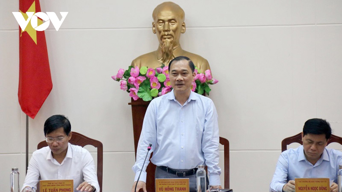 Đoàn công tác Ủy ban Kinh tế Quốc hội làm việc với tỉnh Bình Thuận